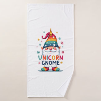 Gnome Unicorn Shirt Family Matching Group Christma Bath Towel