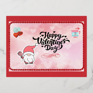 Gnome Valentine Day Card 