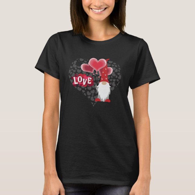 Gnome Valentine s Day Love of Women T-Shirt (Front)