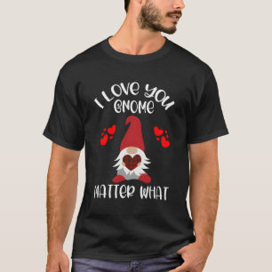 Gnome Valentine'S Day Gift Plaid Heart Funny Gnome T-Shirt