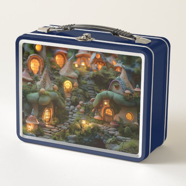 Gnome village metal lunch box (Front)