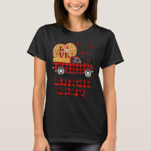 Gnome Vintage Truck Love Being Lunch Lady Valentin T-Shirt