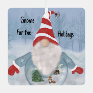 Gnome Winter Wonderland  Metal Tree Decoration