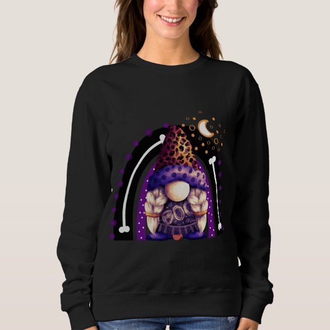 Gnome Witch Halloween Costume Pumpkin Autumn Fall  Sweatshirt (Front)