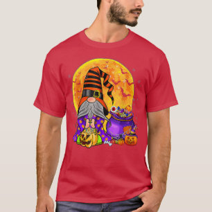 Gnome Witch Halloween Costume Pumpkin Autumn Fall T-Shirt