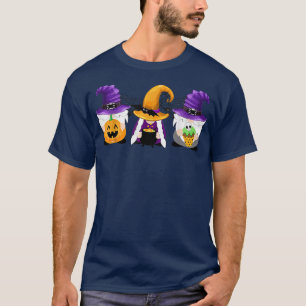 Gnome Witch Jackolantern Bat Spider Halloween Cost T-Shirt