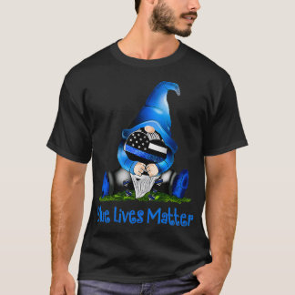 Gnome with Blue line heart T-Shirt