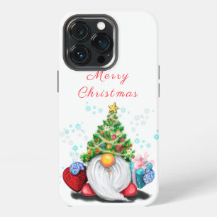 Gnome with Christmas Tree Hat iPhone Case Gift
