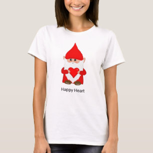 Gnome with Happy Heart T-Shirt