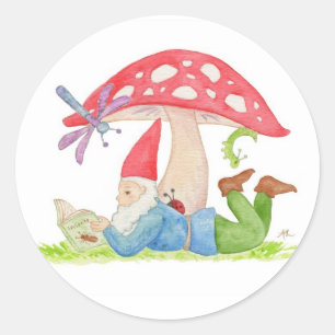 Gnome with Insects sticker