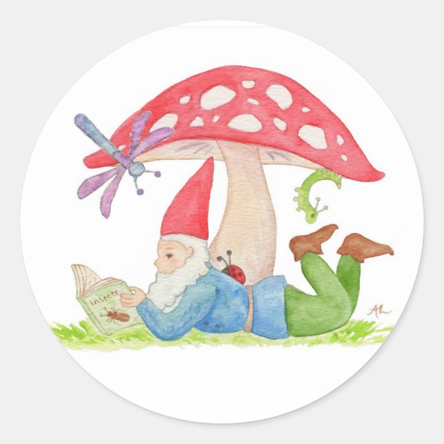 Gnome with Insects sticker (Front)