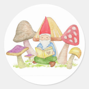 Gnome with Mushrooms sticker