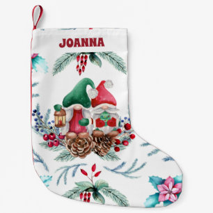 Gnome with Red & Green hat  Small Christmas Stocking