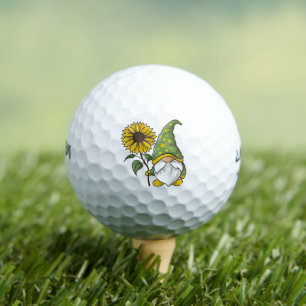 * *GNOME WITH SUNFLOWER** GOLF BALLS