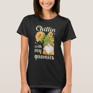 Gnome with sunflower  spring motif with garden gno T-Shirt