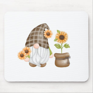 Gnome with Sunflowers  Mouse Mat