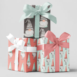 Gnome Wrapping Paper Flat Sheet Set of 3