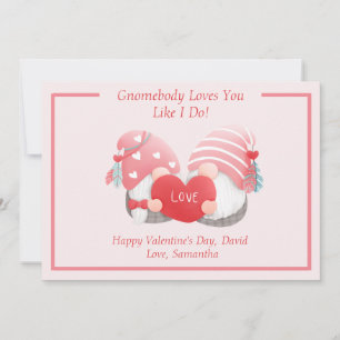 Gnomebody Loves You Like I Do - Gnome Couple Holiday Card
