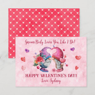 Gnomebody Loves You Like I Do Valentines Day Invitation