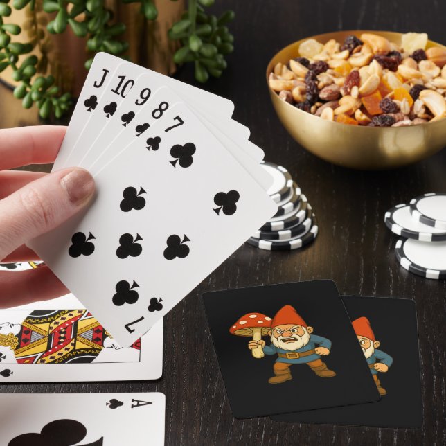 Gnomeman Mushroom Warrior Playing Cards (In Situ)