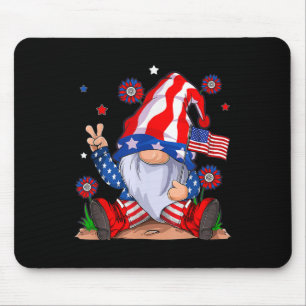 Gnomes 4th Of July Patriotic Gnome Funny American Mouse Mat