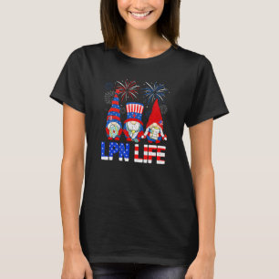 Gnomes American Lpn Life Nurse Stethoscope 4th Of T-Shirt