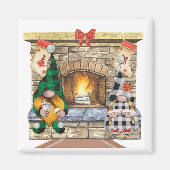 Gnomes at Home Magnet (Front)