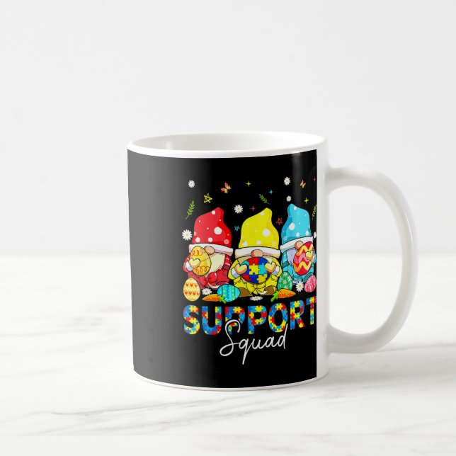 Gnomes Autism Awareness Shirts Support Squad Easte Coffee Mug (Right)