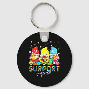 Gnomes Autism Awareness Shirts Support Squad Easte Key Ring