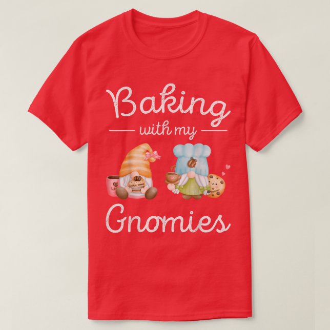 Gnomes Baking Women Gnome Baker  T-Shirt (Design Front)