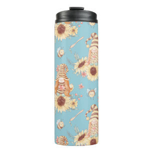 Gnomes, Bees and Sunflowers Thermal Tumbler