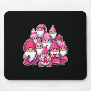 Gnomes Breast Cancer Awareness Ribbon Women’s Girl Mouse Mat