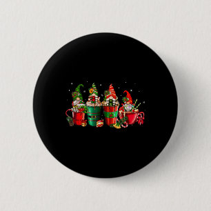 Gnomes Christmas Coffee Cups Latte Drink Outfit Ch 6 Cm Round Badge