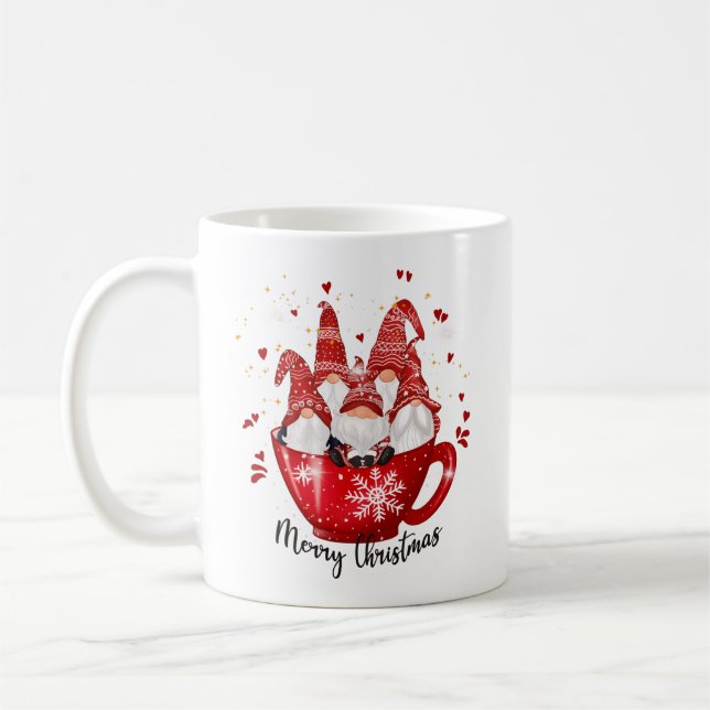 Gnomes Christmas Coffee Mug (Left)