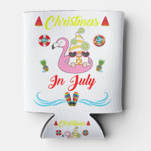 Gnomes Christmas In July Can Cooler