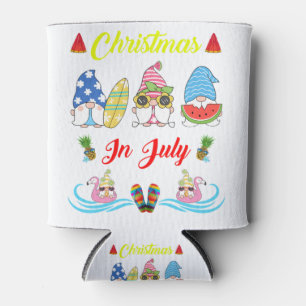 Gnomes Christmas In July Summer Can Cooler