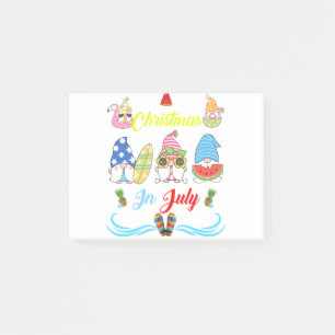 Gnomes Christmas In July Summer Funny Post-it Notes