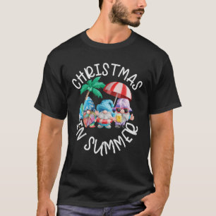 Gnomes Christmas in Summer Tropical Christmas Summ T-Shirt