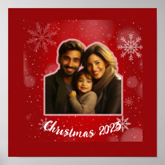 Gnomes Christmas Personalise Photo Backdrop Poster