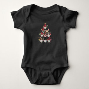 Gnomes Christmas Tree Funny Xmas Holidays Baby Bodysuit