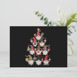 Gnomes Christmas Tree Funny Xmas Holidays Holiday Card