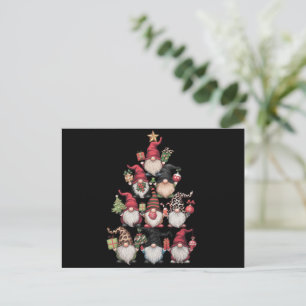 Gnomes Christmas Tree Funny Xmas Holidays Holiday Postcard