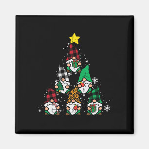 Gnomes Christmas Tree Funny Xmas Holidays Men Wome Magnet