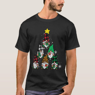 Gnomes Christmas Tree Funny Xmas Holidays Men Wome T-Shirt