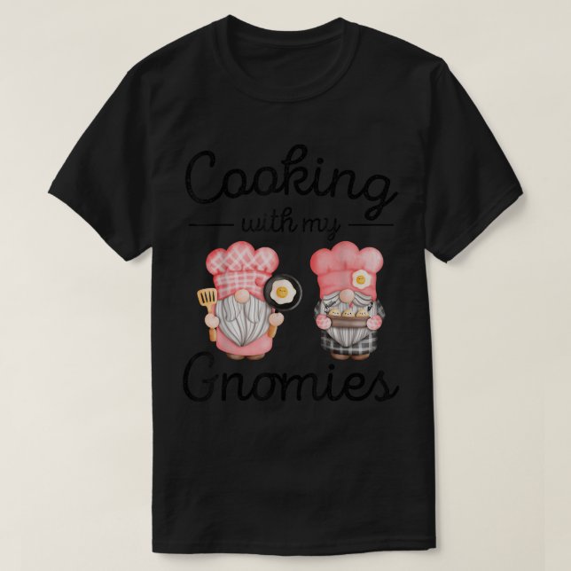 Gnomes Cooking Funny Chef Gnome  T-Shirt (Design Front)