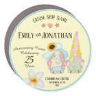 Gnomes Couple Anniversary Cruise Door Magnet