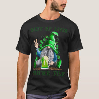 Gnomes Drinking Saint Patricks  Shut Up Liver Your T-Shirt