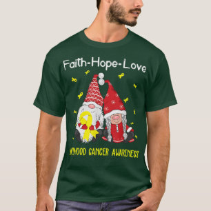 Gnomes Faith Hope Love Childhood Cancer Awareness  T-Shirt