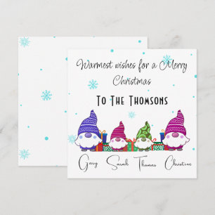 Gnomes' Family Christmas Card