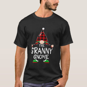 Gnomes Family Christmas Red plaid Pajama GRANNY Gn T-Shirt